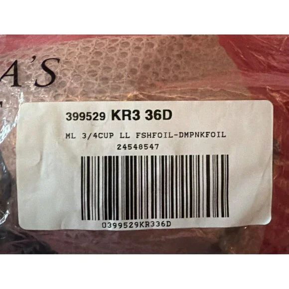 Victoria's Secret NEW Luxe Lingerie Fishnet Lace Plunge Push Up Bra 36D - Picture 5 of 8